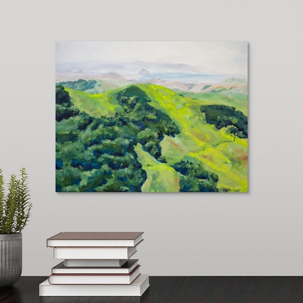 View from hwy 46 thin blurred wrap 11x14 canvas print heather millenaar3