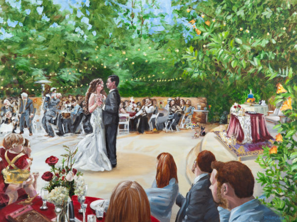 Live Wedding Painting Eden Gardens Heather Millenaar Disney