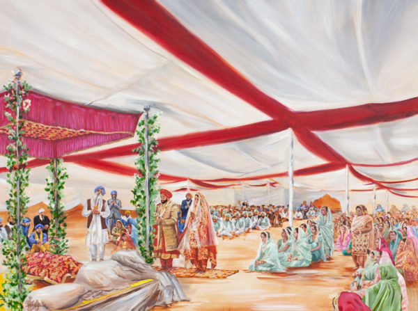 Live Wedding Painting Fresno Indian Sikh